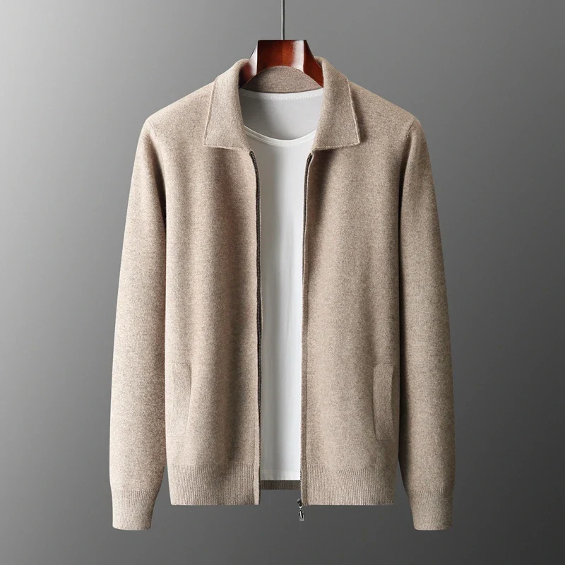 Lindsey | Men's Full Zip Collared Knit Jacket