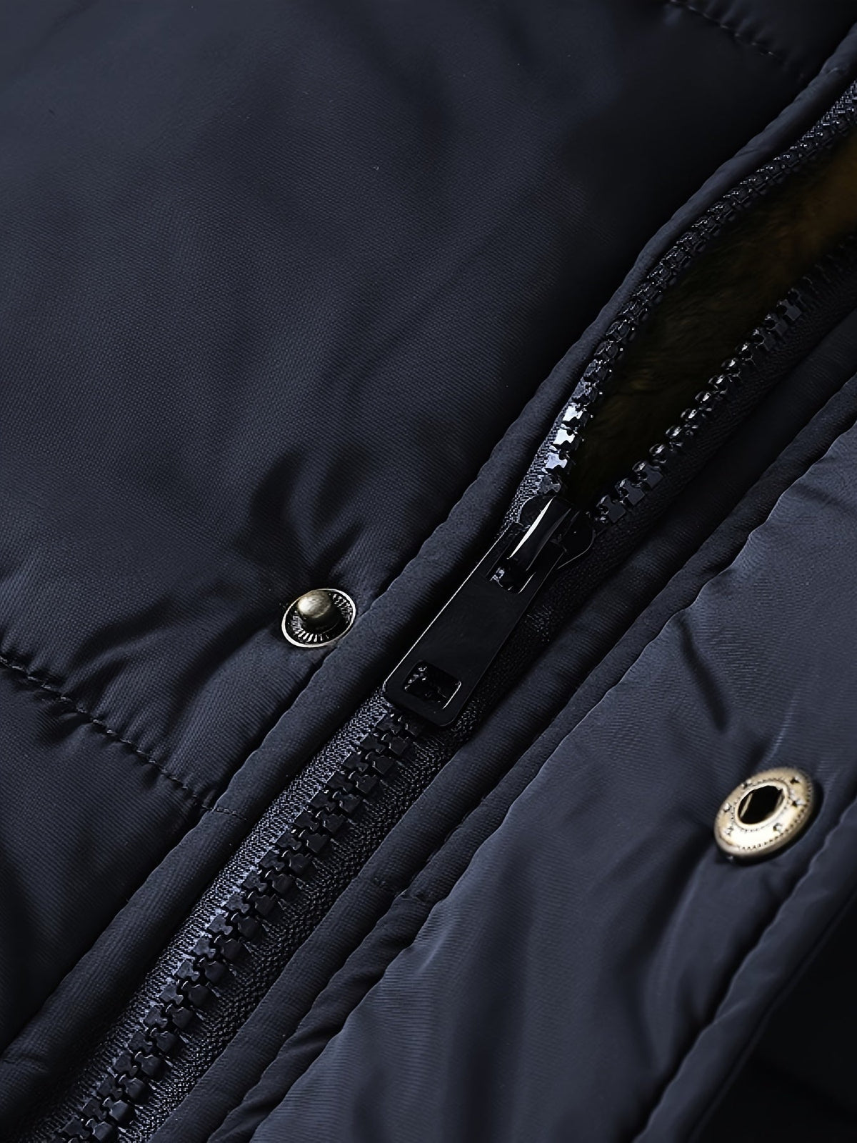 Sanderson puffer jacket mid-length silhouette detail