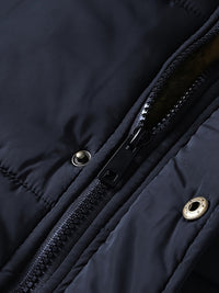 Sanderson puffer jacket mid-length silhouette detail