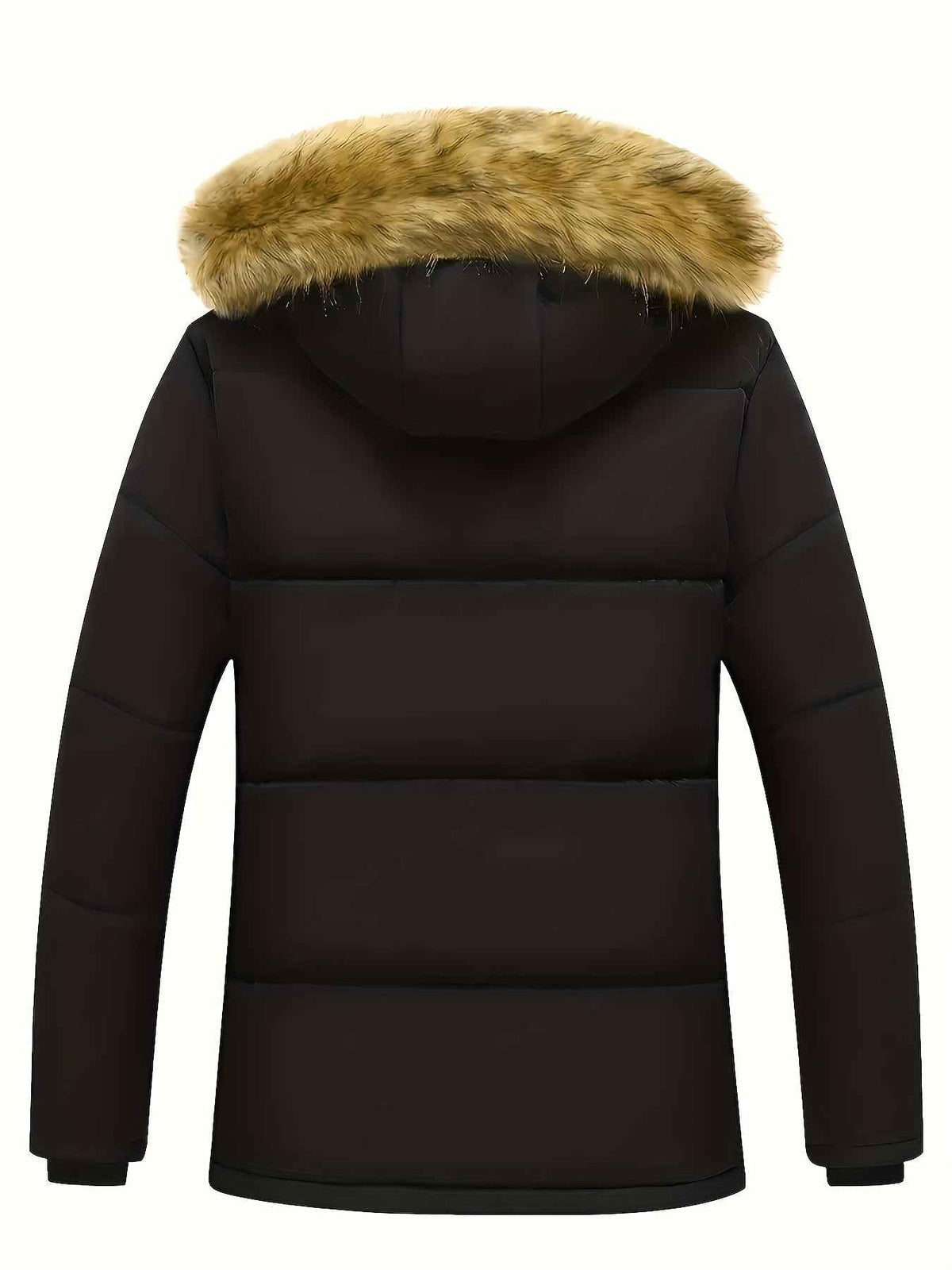 Sanderson | Men's Hooded Puffer Jacket Navy Blue and Black
