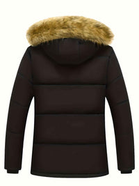 Sanderson | Men's Hooded Puffer Jacket Navy Blue and Black