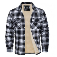 Peregrine sherpa lined plaid jacket in Black