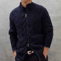 Melrose | Men's Zip-Up Cable Knit Jumper