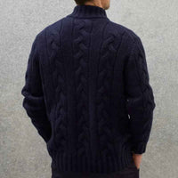 Melrose | Men's Zip-Up Cable Knit Jumper