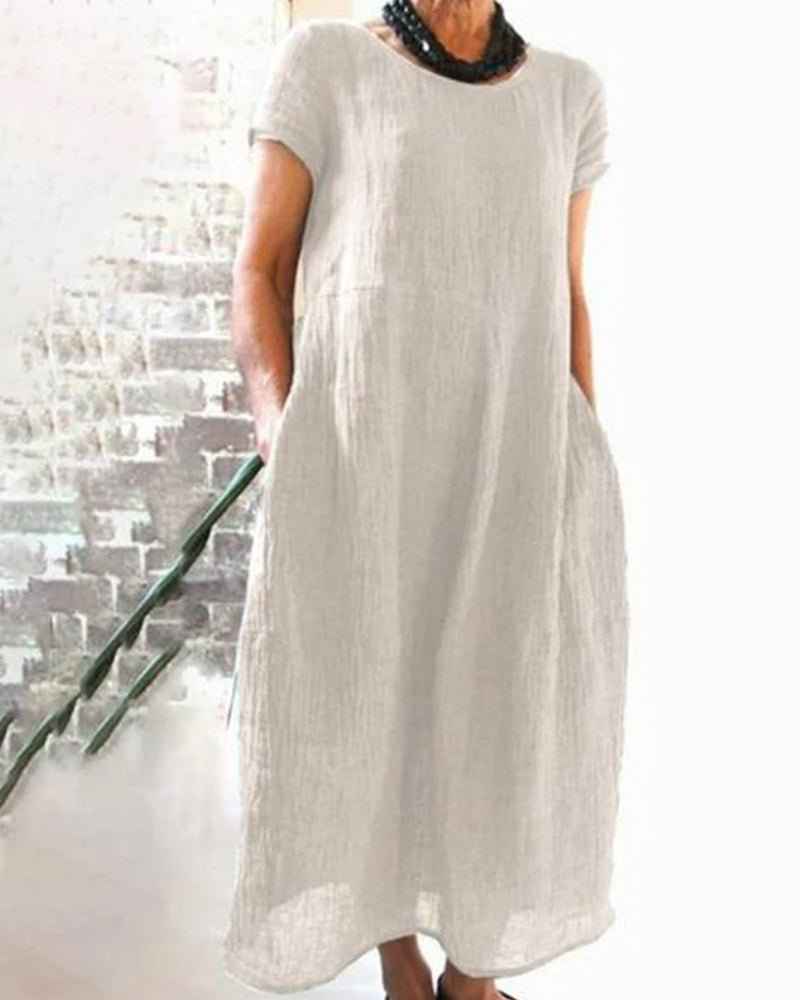 Marguerite midi dress in White