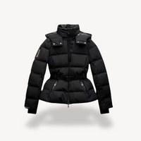 Maelys belted puffer jacket in Black