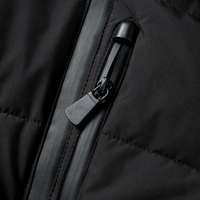 Maelys | Women's Belted Puffer Jacket Black Removable Hood