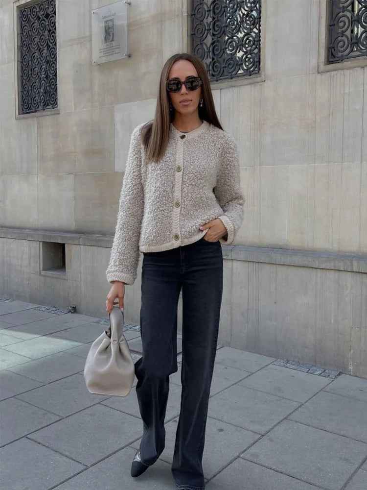 Maud | Women's Button-Front Relaxed Fit Cardigan