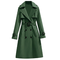 Bridgette women's trench coat in Olive Green