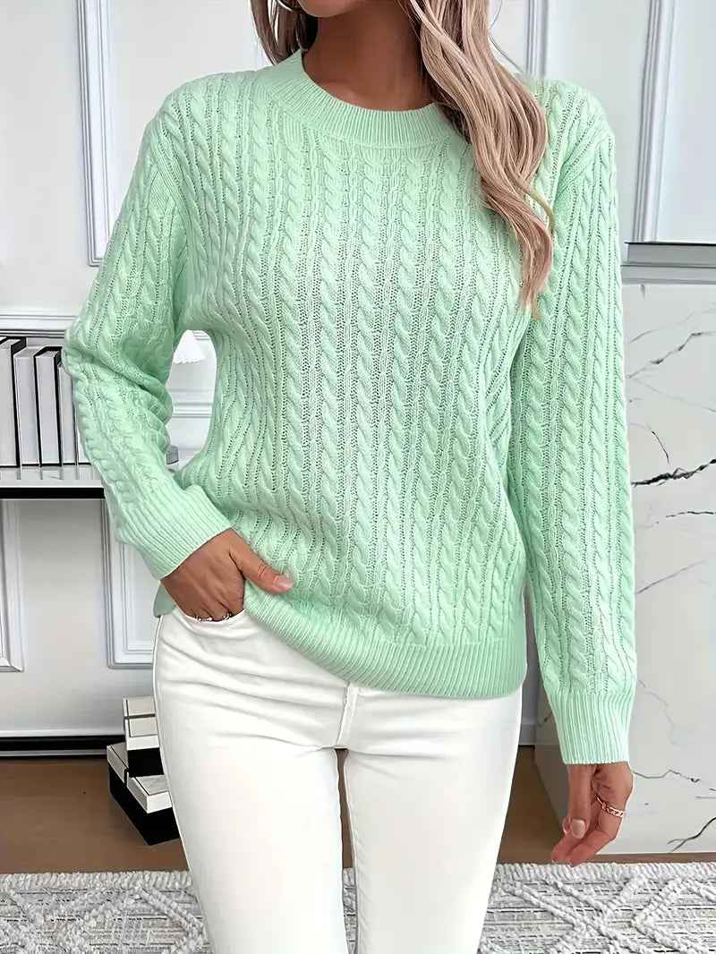 Katharine | Women's Long Sleeve Cable Knit Jumper