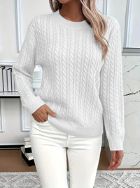 Katharine cable knit jumper in White