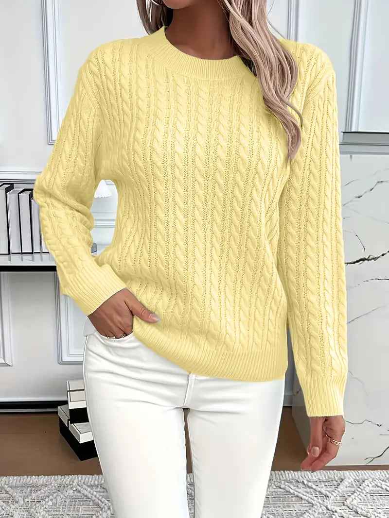 Katharine | Women's Long Sleeve Cable Knit Jumper