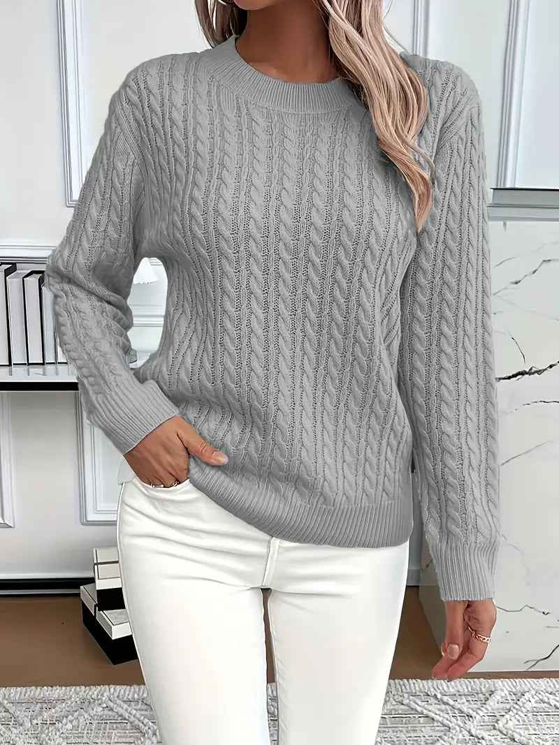 Katharine | Women's Long Sleeve Cable Knit Jumper