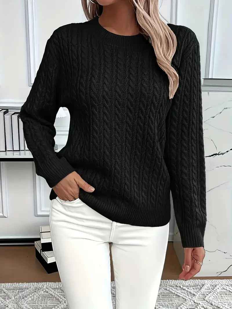Katharine | Women's Long Sleeve Cable Knit Jumper