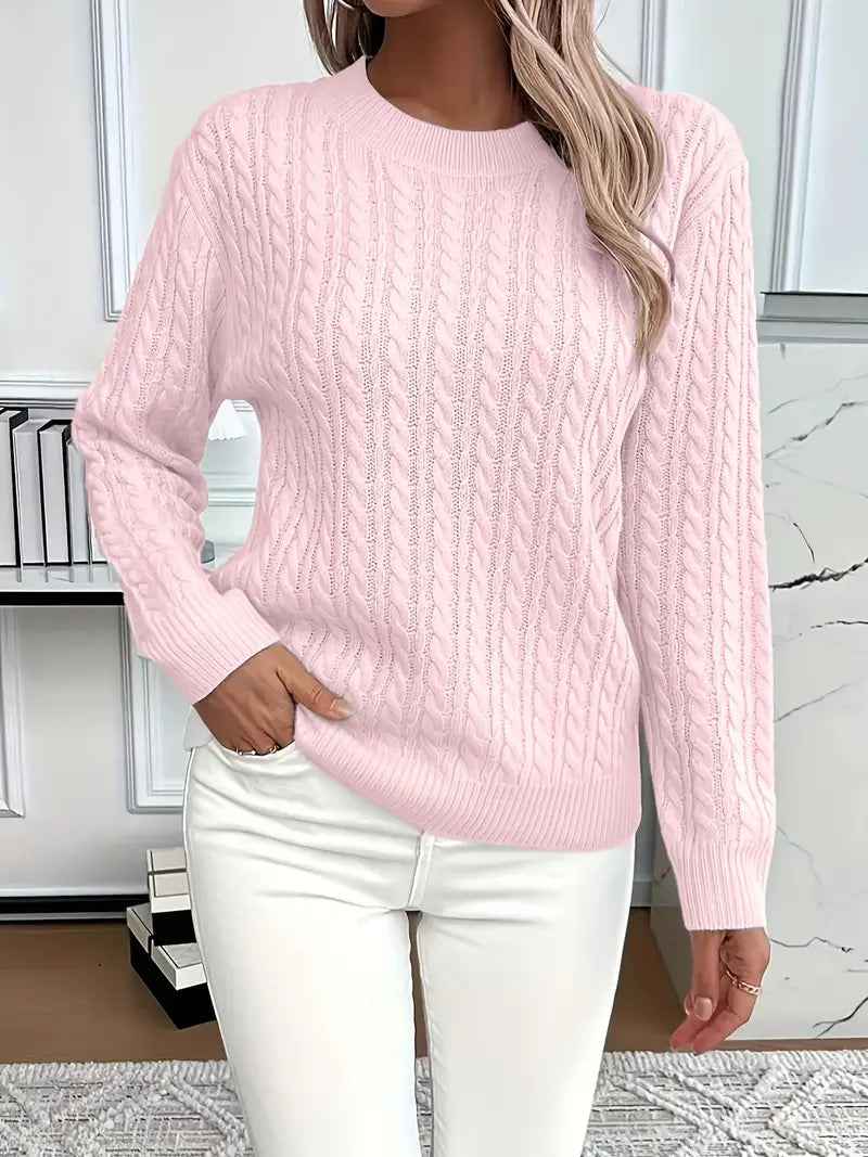 Katharine | Women's Long Sleeve Cable Knit Jumper