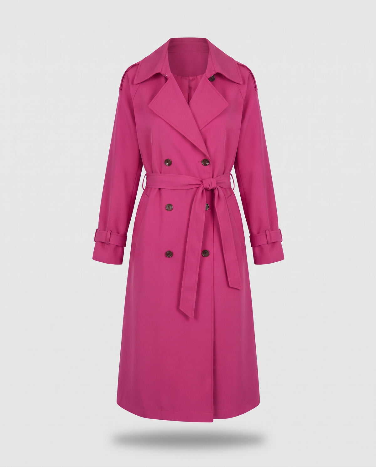 Marlowe longline belted trench coat in Purple Pink - product only