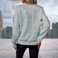 Juliette cable knit zip up jumper further detail view