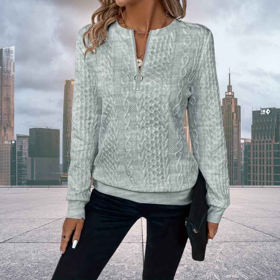 Juliette | Women's Cable Knit Zip Up Jumper