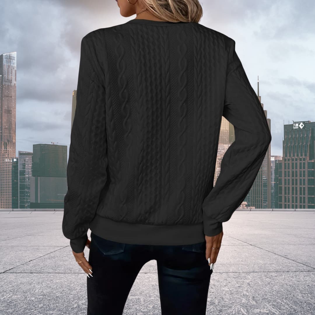 Juliette cable knit zip up jumper additional view