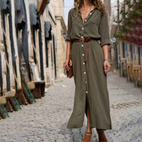Rosalind shirt dress in Green