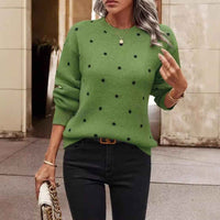 Jehanne | Women's Long Sleeve Polka Dot Jumper