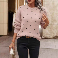 Jehanne | Women's Long Sleeve Polka Dot Jumper