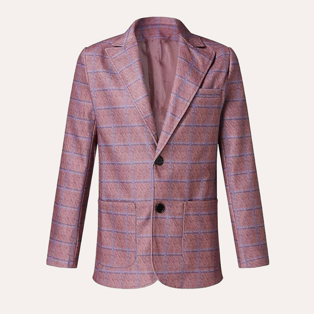 Luther | Checked Double Breasted Plaid Blazer Jacket