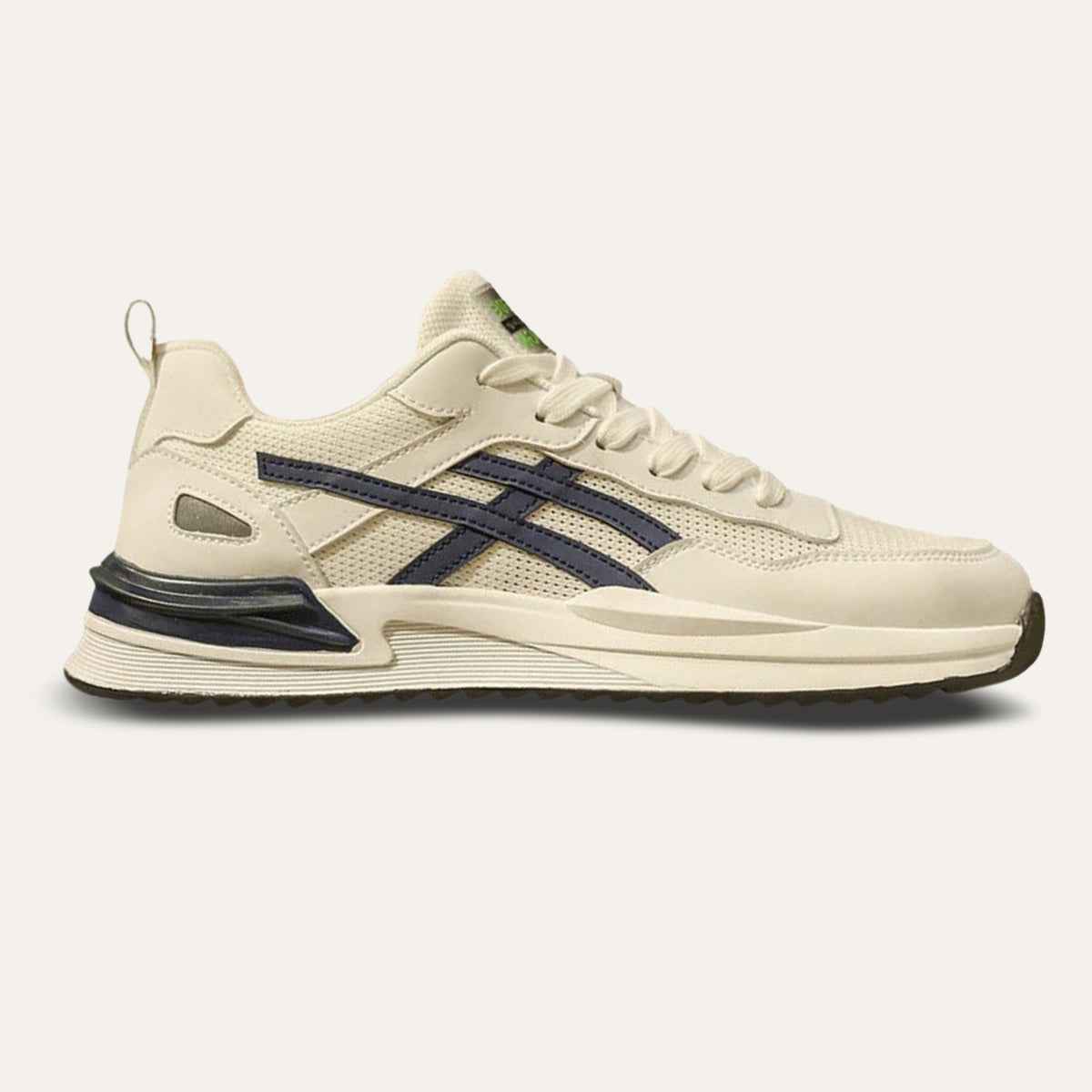 Bromley men's mesh lace up runner sneaker in Blue