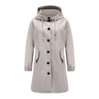 Colombe | Women's Hooded A-Line Button Front Coat