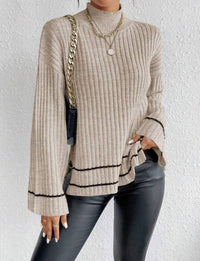 Alida ribbed tunic jumper in Apricot