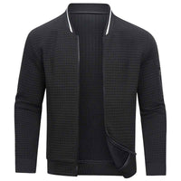 Percival | Men's Textured Full Zip Bomber Jacket