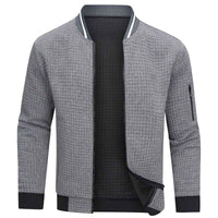 Percival | Men's Textured Full Zip Bomber Jacket
