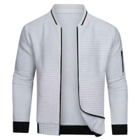 Percival | Men's Textured Full Zip Bomber Jacket