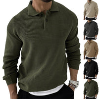 Pemberton button-down polo jumper waffle knit detail