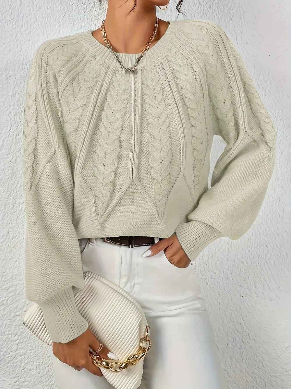 Margaux | Women's Cable Knit Long Sleeve Jumper
