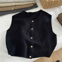 Editha | Women's Button Front Sleeveless Vest