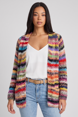 Aurelia | Women's Boho Striped Cardigan Multicolour Long Sleeve