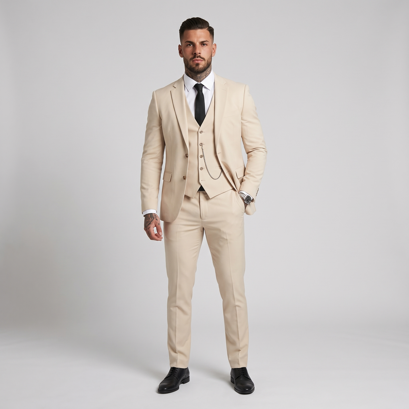 Cosgrove | Men's Three Piece Suit Cream