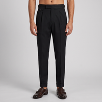 Arundel | Men's Tailored Dress Trousers Black Pleated