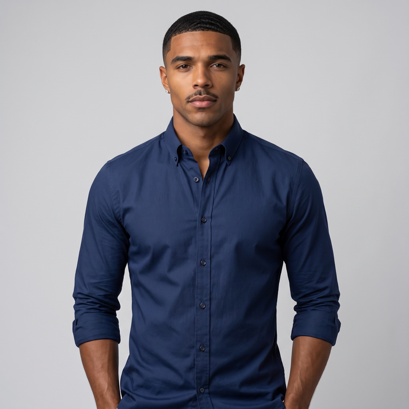 Piers | Men's Button Up Shirt Navy