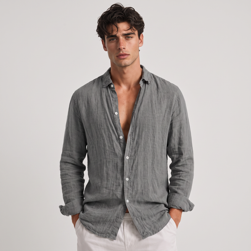 Alder | Men's Shirt Charcoal Grey Button Up