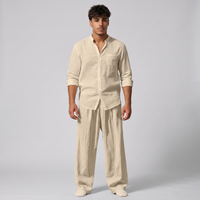 Reeve | Men's Linen Lounge Set Cream (v2)