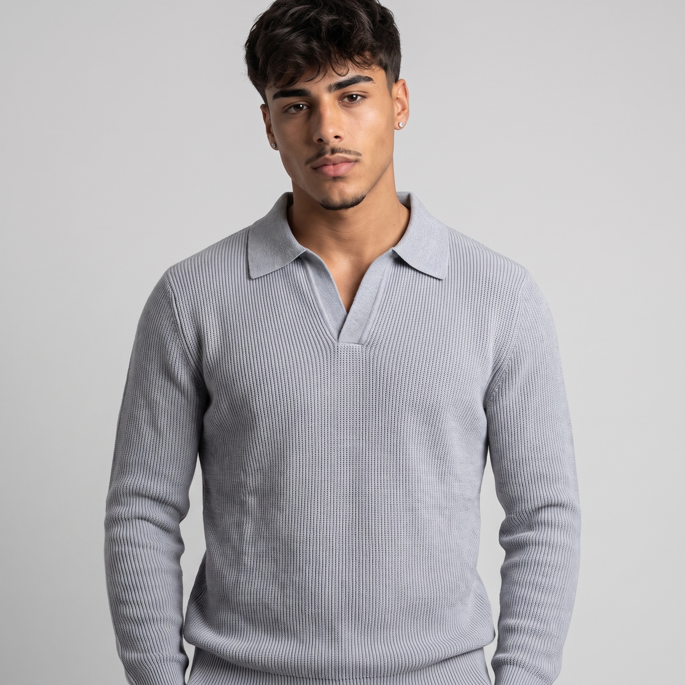 Enzo | Men's Knitted Polo Jumper