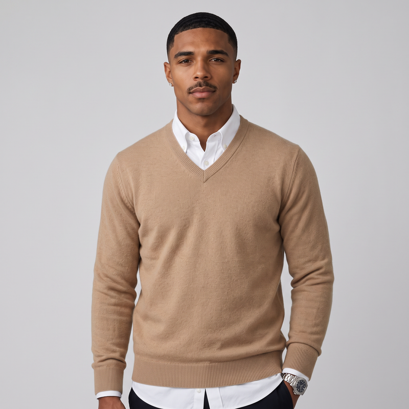 Sebastian | Men's Cashmere V-Neck Jumper