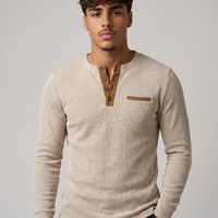 Maurice | Men's Ribbed Henley Jumper