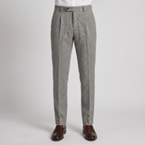 Herbert | Men's High Waisted Houndstooth Pleated Dress Trousers