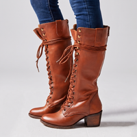 Ursula | Women's Orthopedic Lace-Up Leather Boots
