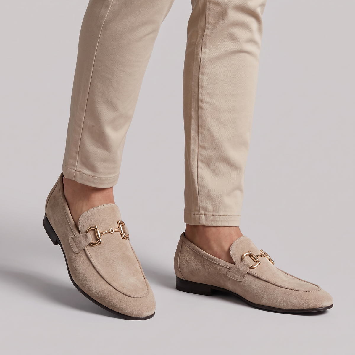 Lovell | Men's Slip-On Loafers Beige and Black