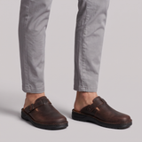Voss | Men's Leather Clogs Buckle Slip On