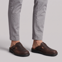 Voss | Men's Leather Clogs Buckle Slip On